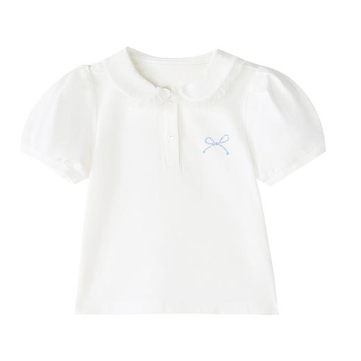 笛莎Deesha 童装女童T恤2025夏新款女童甜美公主网纱polo领T恤 商品图4