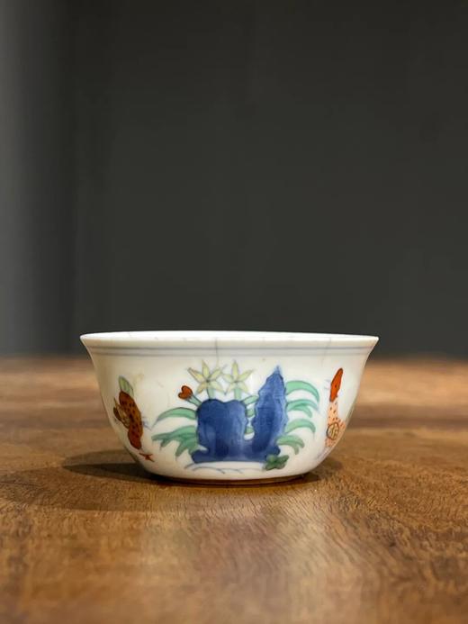 仿成化款豆彩鸡缸杯，顺丰包邮 商品图2