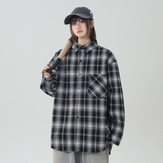 【真维斯休闲时尚情侣格子衬衫外套】🉑单穿也完全ok‼ 春季温差大 必入 包容度很好 💯弧形衣摆 很洋气 整体版型是走的一个韩系休闲廓形 商品图2