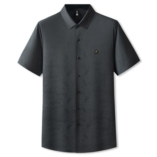 【冰丝】【DPF】大依优型大码短袖衬衫宽松半袖衬衣夏季新款男士加肥加大弹力胖子上衣 商品图5