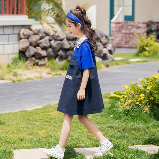 【夏季新款，假两件精致公主裙！】女童连衣裙夏季 2025新款亲子装 童装女童假两件背带裙 儿童公主裙子-QQ 商品图3