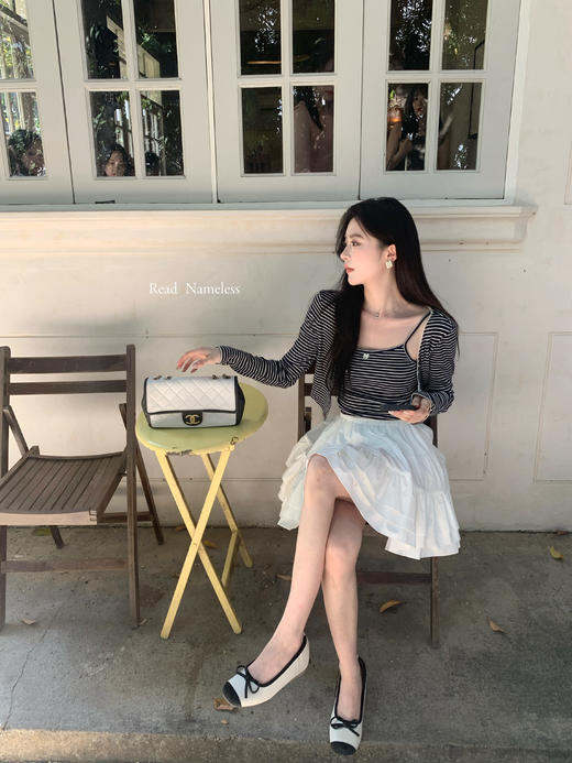 Read Nameless /黑白条纹吊带开衫套装+白色芭蕾裙裤25版 2025/3/27 商品图12