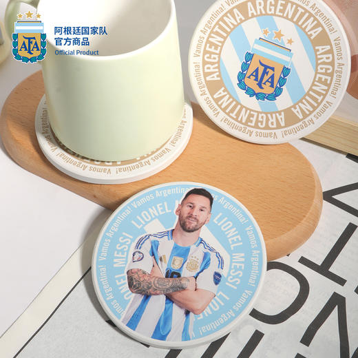 【官方正版】阿根廷国家队 | 陶瓷球员白云土吸水杯垫球迷周边 商品图3
