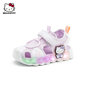 HelloKitty童鞋女童包头凉鞋夏季女宝宝亮灯鞋软底儿童沙滩鞋24-30 K4526804