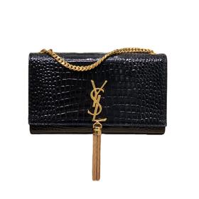 女款走秀款小鳄鱼纹流苏包he024