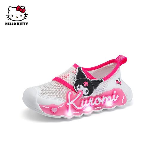 hellokitty库洛米女童网鞋夏季儿童发光鞋宝宝透气运动鞋24-30 KU5526842 商品图2