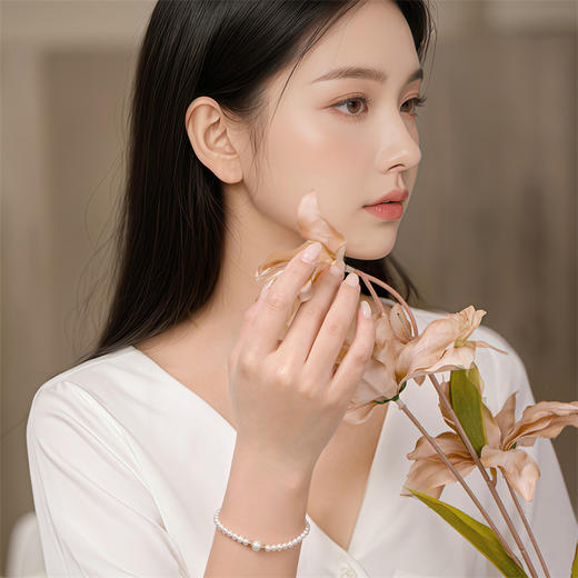 【积分抵值】珍珠手链 18k金珠手链女款叠戴珍珠手串女士礼物MEMORA诗普琳ZBE01002（线上专供） 商品图1