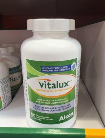 爱尔康Vitalux叶黄素+多种维生素矿物质护眼胶囊 绿瓶(200粒)温哥华直邮