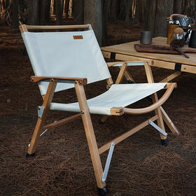 SunnyFeel山扉_户外露营克米特实木椅折叠榉木椅可拆卸黑胡桃木靠背椅