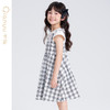 笛莎千与2025夏季新款女童时尚假两件格纹拼接连衣裙 商品缩略图2