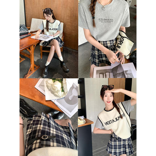 【129元任选2件】现货！蓝格子半身裙 商品图1