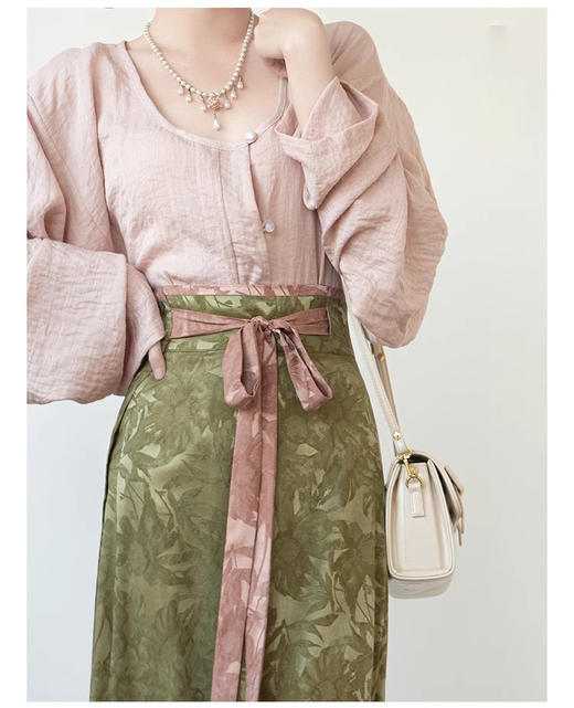 裁缝学苑AS456 唐制垂领衫提花破裙纸样汉服女装天丝样板版型图纸 商品图5