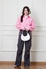 WHO KNOWS 休闲百搭粉色抽绳长袖上衣 20091 商品缩略图2