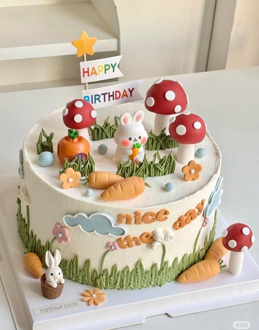 【臻品系列】--【胡萝卜小兔】送女孩生日蛋糕 商品图0