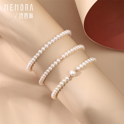 【积分抵值】珍珠手链 18k金珠手链女款叠戴珍珠手串女士礼物MEMORA诗普琳ZBE01002（线上专供） 商品图4