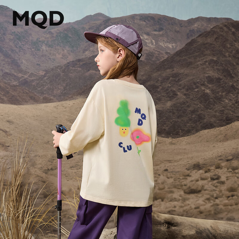 【MQD】女大童秋季甜美百搭休闲卡通长袖T恤