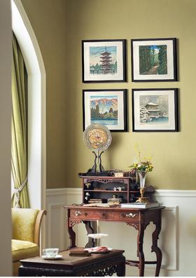 独角鹿系统古董 1950年代日本昭和时期著名新版画大师川濑巴水签名创作风景主题木版画作品四件套《春夏秋冬》