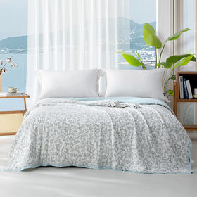 【脱脂棉花夏薄被】/空调被 【会员专享】多喜爱 沁夏花序棉花夏薄被芯/空调被（慕斯粉/品月蓝）【花边&出芽】【100%新疆棉】【升级脱脂棉】【提花面料】【A类抑菌】多层铺垫超柔水洗