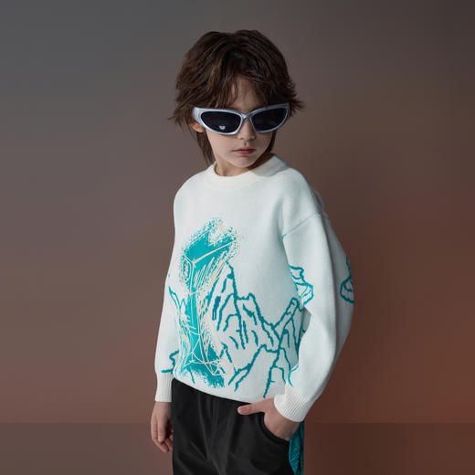 【秒】【MQD】【ONE兔联名】童装男童毛衣冬季款儿童圆领针织衫 商品图1