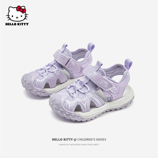 HelloKitty童鞋女童包头凉鞋夏季儿童鞋透气女宝宝鞋沙滩鞋26-37 K4526817 商品图1