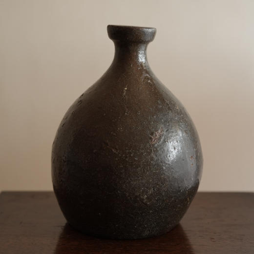日本中古柴烧粗陶花器X0955 商品图0