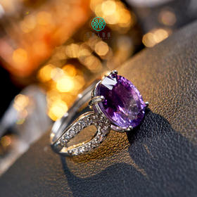 S925水晶戒指约11*9mm