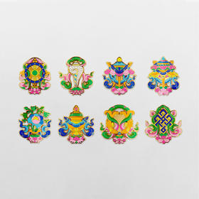 布达拉宫吉祥八宝冰箱贴/磁吸徽章（两用）