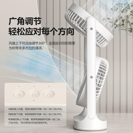 【新款双头桌面风扇】大风力空气循环扇 办公宿舍创意双层风扇 广角调节多方位为你通风 商品图1