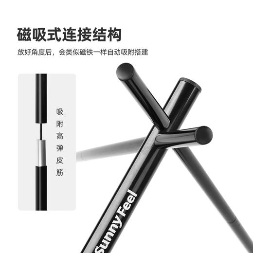 SunnyFeel山扉户外露营折叠置物架铝合金炊具挂架野餐三角支架子 商品图4