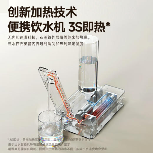【便携口袋饮水机】西屋 便携即热饮水机 3秒即热 4档水温可调 可泡奶/泡茶/泡咖啡/泡面 一机搞定 WFH-M2 商品图4