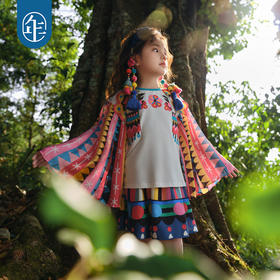 年衣童装女童短袖T恤2025年夏季新款儿童原创民族诺布啾啾长袖上衣