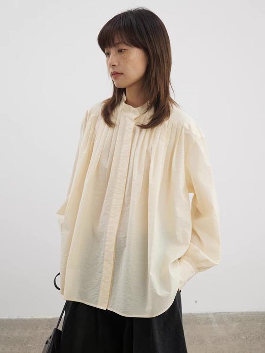 步履不停/5A11239C/日系立领压褶衬衫 商品图0