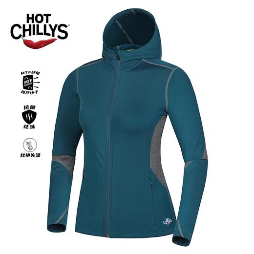 HOTCHILLYS热椒 女士8K磨毛连帽拼接上衣运动排汗层快干HCA9742 商品图0