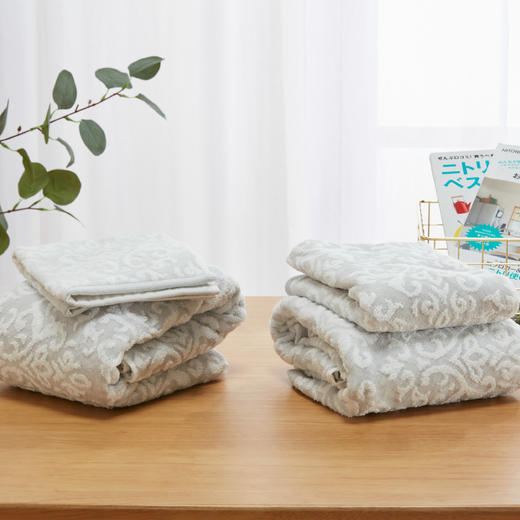 大马士毛巾系列 方巾/面巾/小浴巾/浴巾 浅灰色/粉色/浅蓝色 商品图0