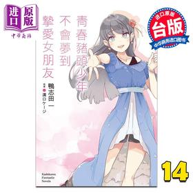 预售 【中商原版】轻小说 青春猪头少年不会梦到挚爱女朋友 青春猪头少年系列 第14集 鸭志田一 台版轻小说 台湾角川出版