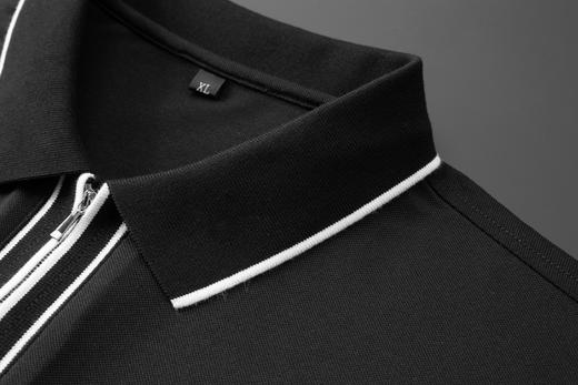 【棉质】【DDA】大依优型大码拉链款短袖POLO衫翻领商务休闲透气半袖夏季上衣男士 商品图5