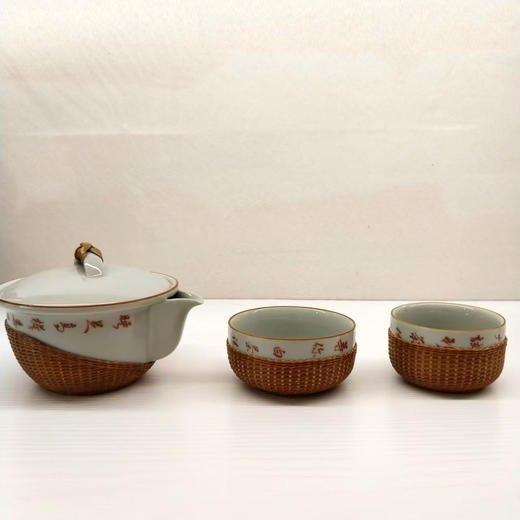 PY146-20竹丝扣瓷青旅快客三件套 商品图0