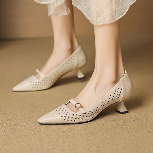 【预售5天】春夏季新款尖头猫跟鞋镂空四季通勤浅口单鞋女YCJX&H-7505 商品图2