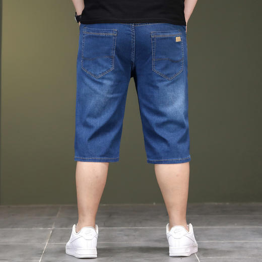 【DYG】大依优型大码男装直筒五分裤短裤加肥加大宽松商务牛仔短裤5分中裤男夏季 商品图4