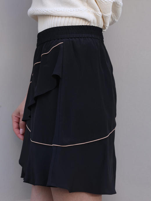 TYNVIE 层叠荷叶边短裙 - 黑色 商品图6