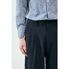 棉仓362818001-中空纱双褶宽松锥型休闲西裤 商品缩略图3
