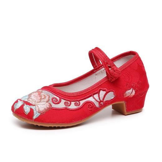 广场舞鞋绣花鞋透气网布面妈妈鞋旗袍老北京布鞋SB813-11 商品图4