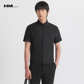 HIM漢崇  日常通勤斯文短袖衬衫男清凉透气商务正装衬衣 2026夏季