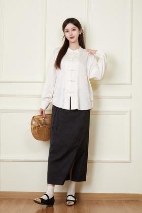 Le Malene 新中式国风提花衬衫半裙套装 20144