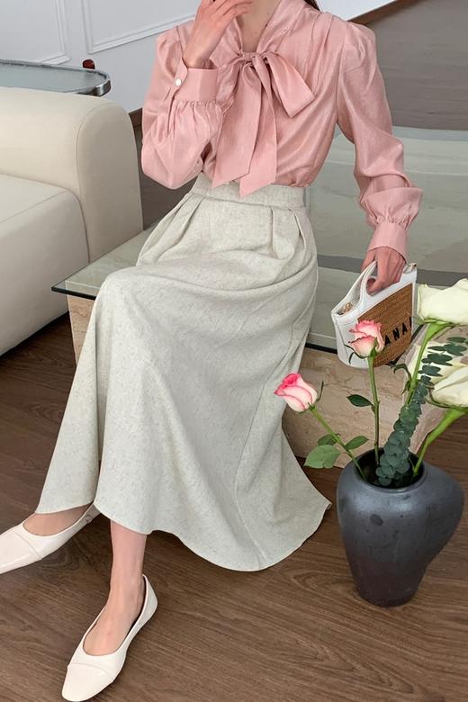 Le Malene 甜美蝴蝶结上衣高腰半裙套装 20165 商品图2