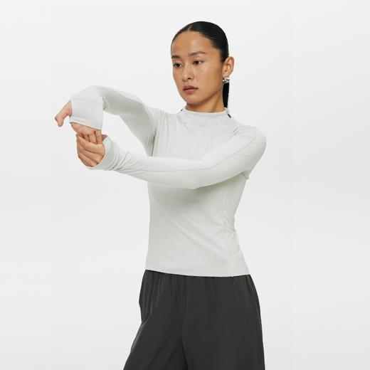 oneup运动防晒侧拉链长袖T恤 商品图1