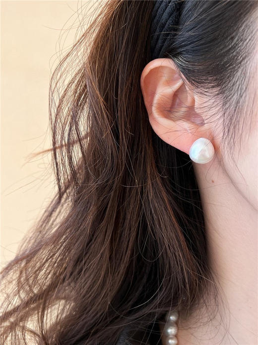 SOFT MOUNTAINS软山天然巴洛克珍珠耳钉 商品图1