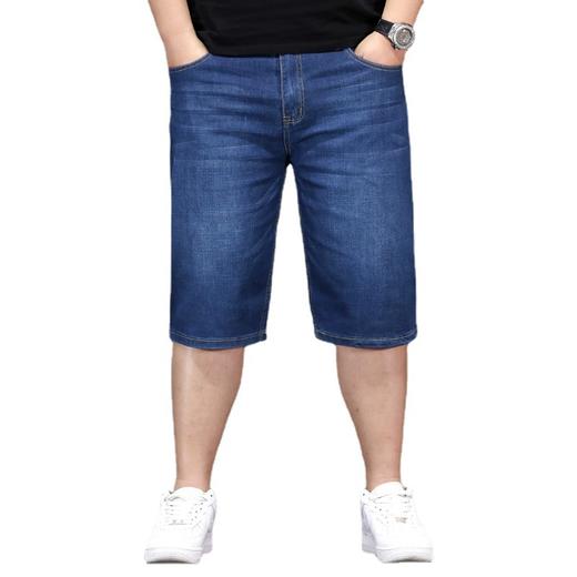 【DYG】大依优型大码男装直筒五分裤短裤加肥加大宽松商务牛仔短裤5分中裤男夏季 商品图4
