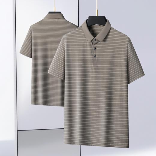【DLS】大依优型大码条纹短袖POLO衫翻领加肥加大男士大号透气舒适夏季半袖上衣 商品图2