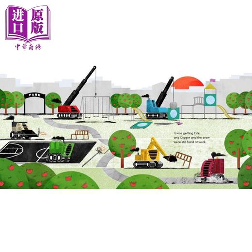【中商原版】挖掘机与小浣熊 The Digger and the Dark 英文原版 儿童绘本 亲子读物 图画故事书 进口童书 精装 4-8岁 商品图1